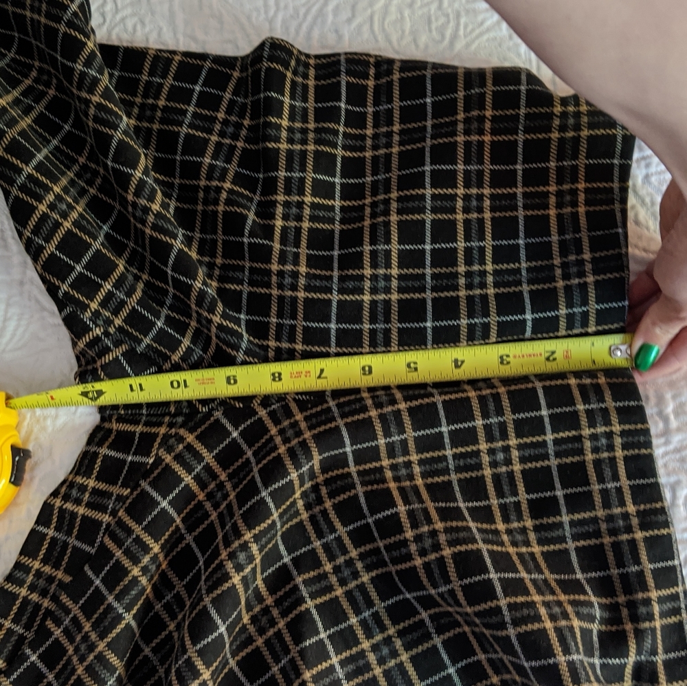 J Jill XS ponte striaght high mid plaid pants - Picture 6 of 7
